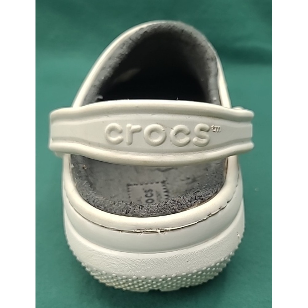 CROCS Unisex Classic Faux Fur Lined White Clogs -‎ Size Women 8 Men 6 - Picture 7 of 16